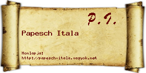 Papesch Itala névjegykártya